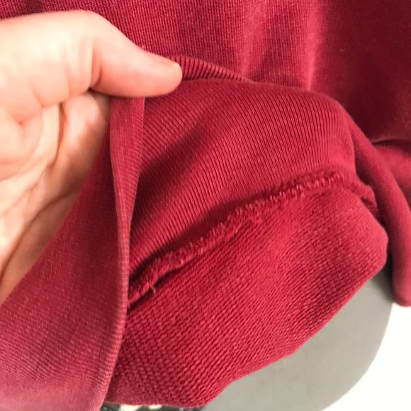 Lucky Lotus California Sz M Cotton Embroidered Lace Trim Knit Red Top - Picture 8 of 9